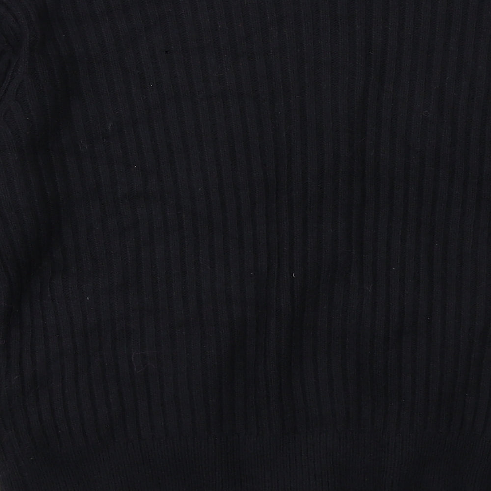 Womens UK Size M Marks and Spencer Black Full Zip Jumper