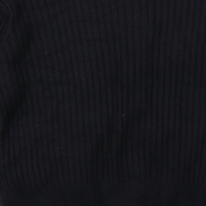 Womens UK Size M Marks and Spencer Black Full Zip Jumper