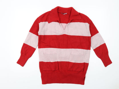 Womens UK Size S NEXT Red Pullover Jumper
