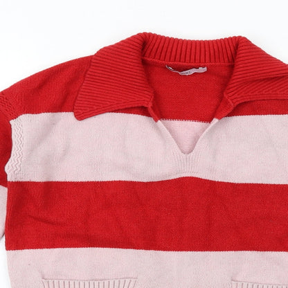 Womens UK Size S NEXT Red Pullover Jumper