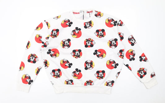 Womens UK Size S Disney White Pullover Sweatshirt
