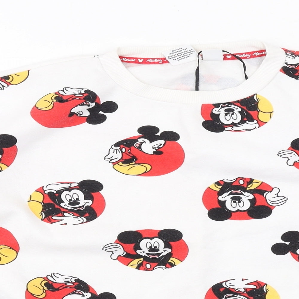Womens UK Size S Disney White Pullover Sweatshirt