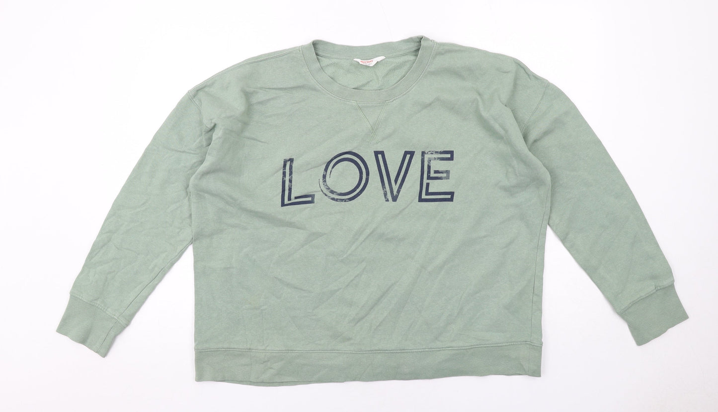 Womens UK Size L John Lewis Green Pullover Sweatshirt