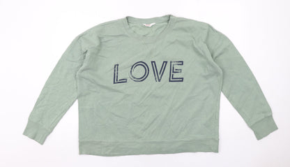 Womens UK Size L John Lewis Green Pullover Sweatshirt