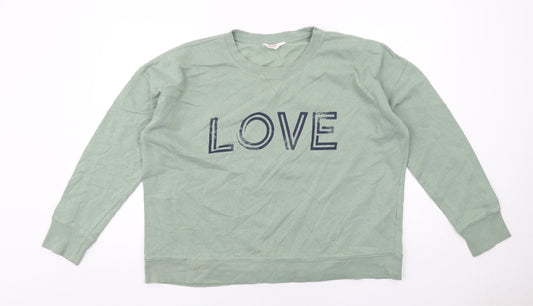 Womens UK Size L John Lewis Green Pullover Sweatshirt