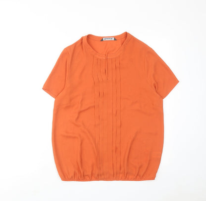 Womens UK Size 12 Bonmarché Orange Basic Blouse