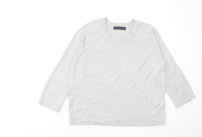 Womens UK Size 10 Marks and Spencer Silver Pullover Jumper