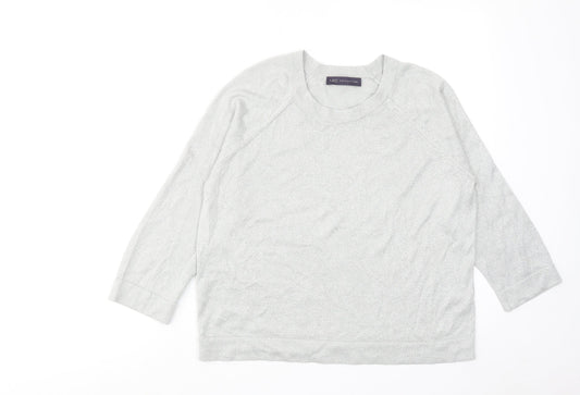 Womens UK Size 10 Marks and Spencer Silver Pullover Jumper