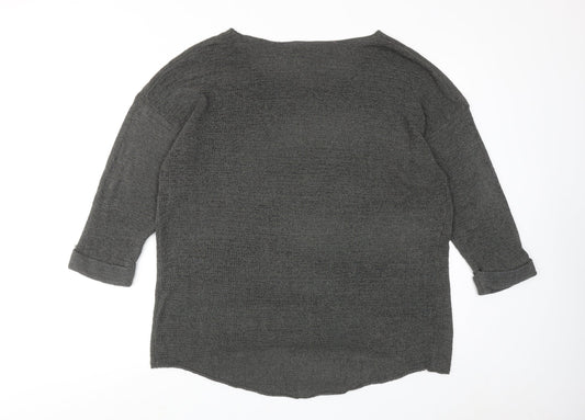 Womens UK Size L H&M Green Pullover Jumper