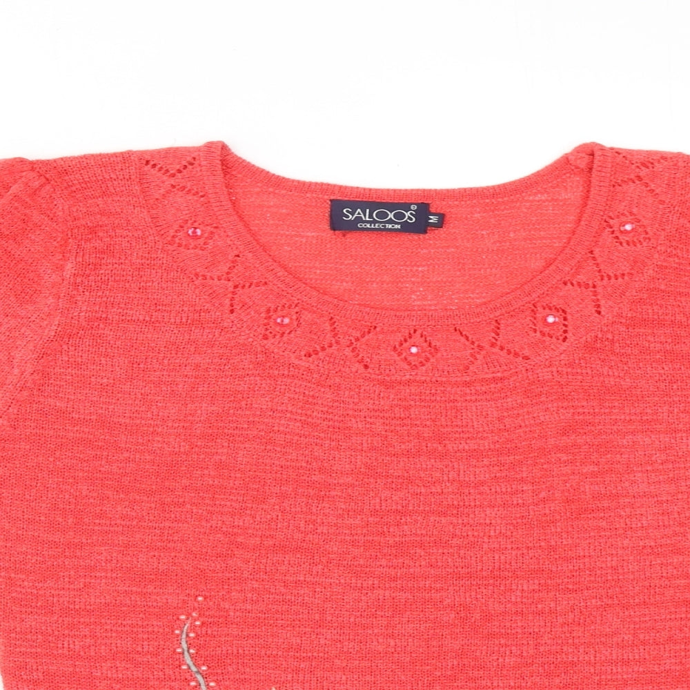 Womens UK Size M Saloos Pink Pullover Jumper