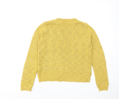 Womens UK Size S FOREVER 21 Yellow Pullover Jumper