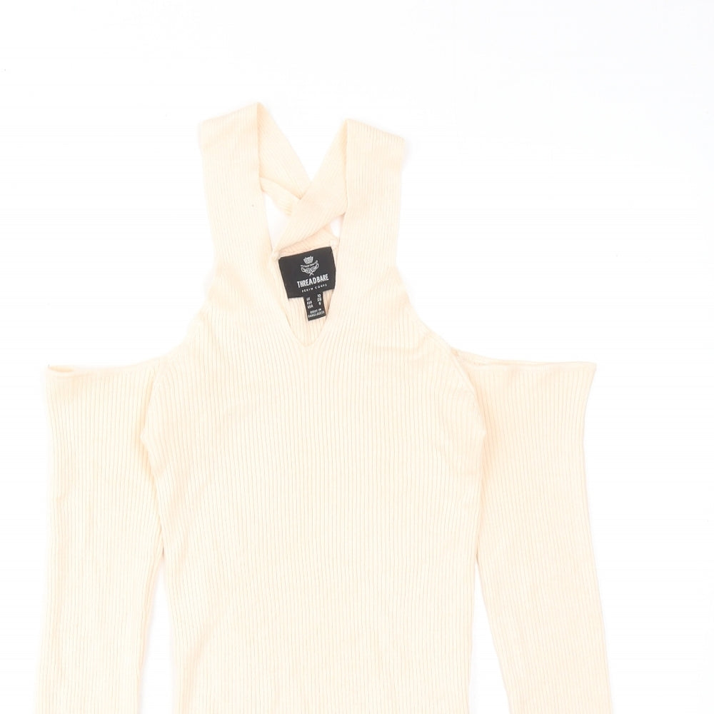 Womens UK Size 10 Threadbare Pink Pullover Jumper