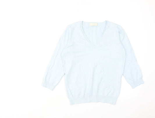 Womens UK Size 12 Marks and Spencer Blue Pullover Jumper
