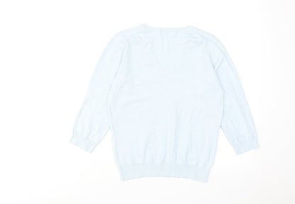 Womens UK Size 12 Marks and Spencer Blue Pullover Jumper