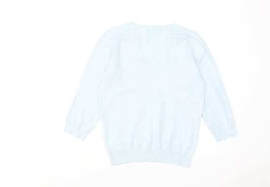 Womens UK Size 12 Marks and Spencer Blue Pullover Jumper