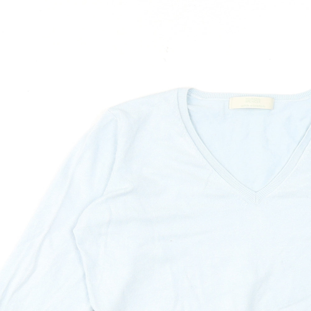 Womens UK Size 12 Marks and Spencer Blue Pullover Jumper