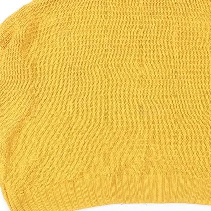 H&M Womens Yellow Round Neck Acrylic Pullover Jumper Size S
