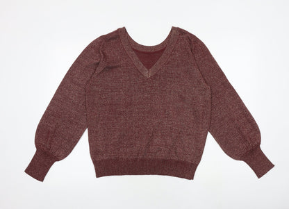 Womens UK Size L VILA Red Pullover Jumper