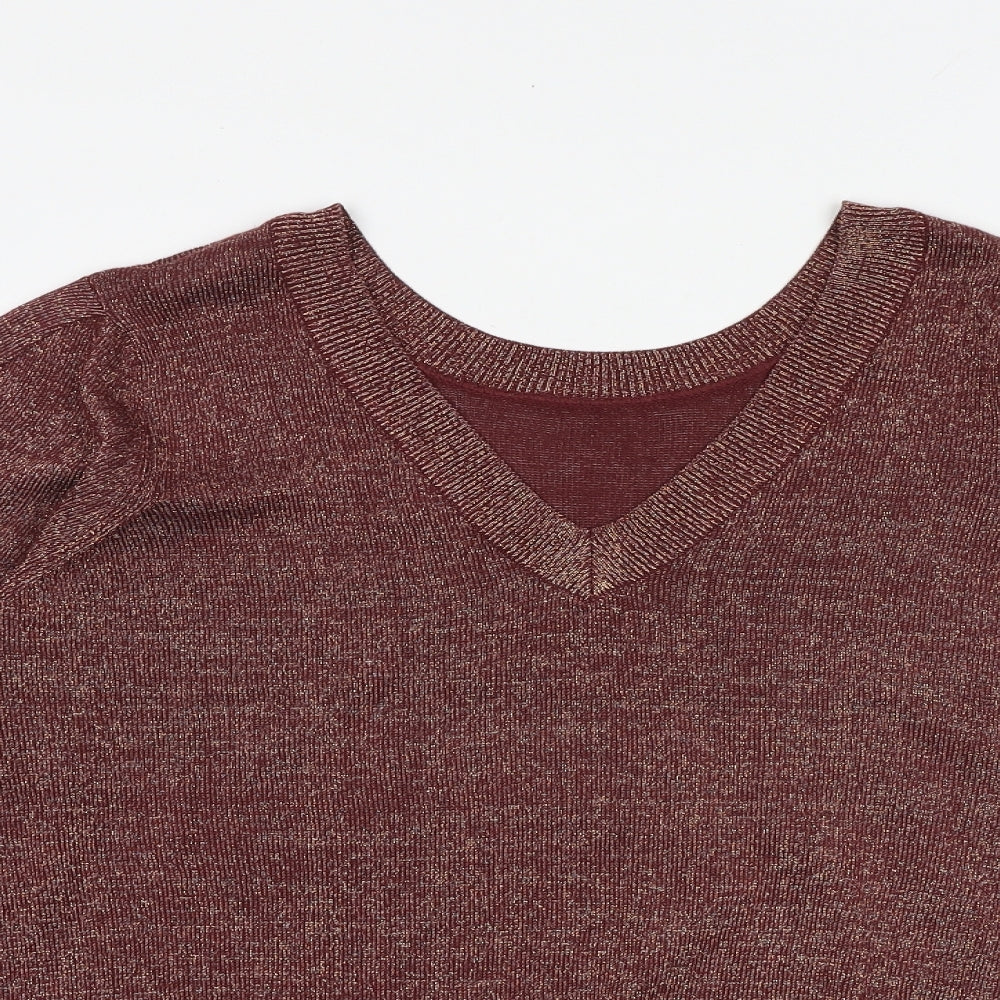 Womens UK Size L VILA Red Pullover Jumper