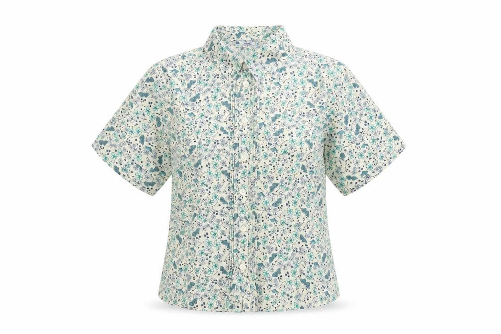 Womens UK Size 10 EWM Multicoloured Basic Button-Up