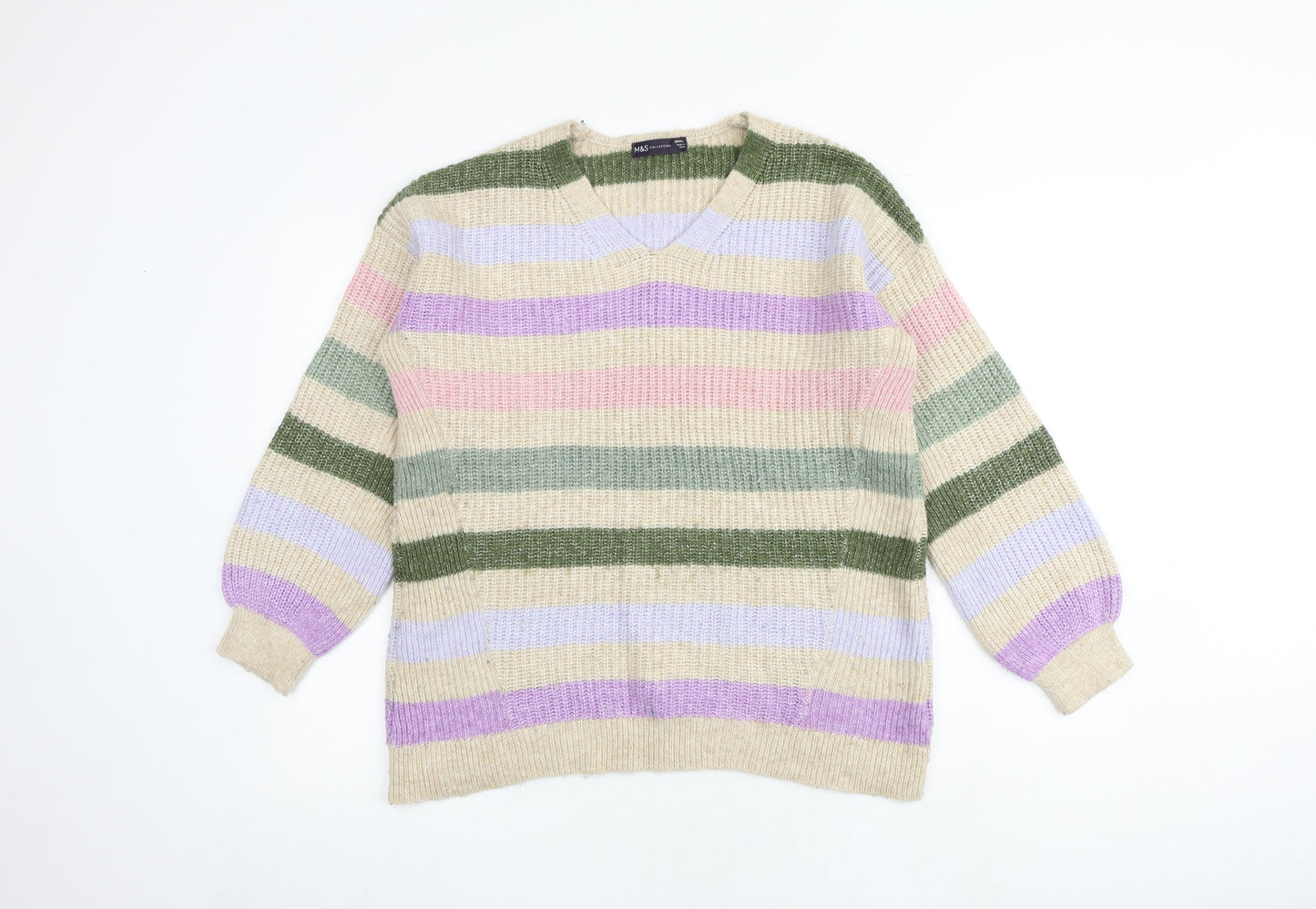 Womens UK Size S Marks and Spencer Multicoloured Pullover Jumper