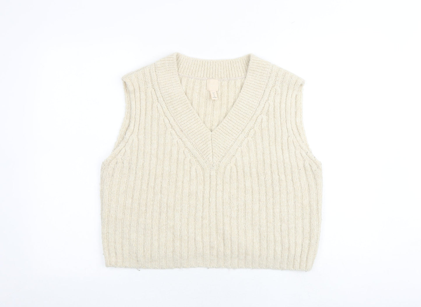 Womens UK Size S H&M Beige Vest Jumper
