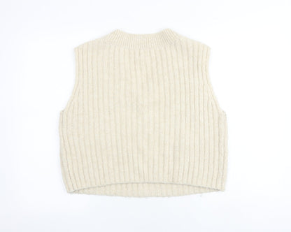 Womens UK Size S H&M Beige Vest Jumper