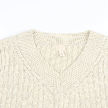 Womens UK Size S H&M Beige Vest Jumper