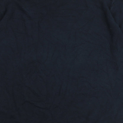 Marks and Spencer Mens Blue V-Neck Acrylic Pullover Jumper Size L Long Sleeve