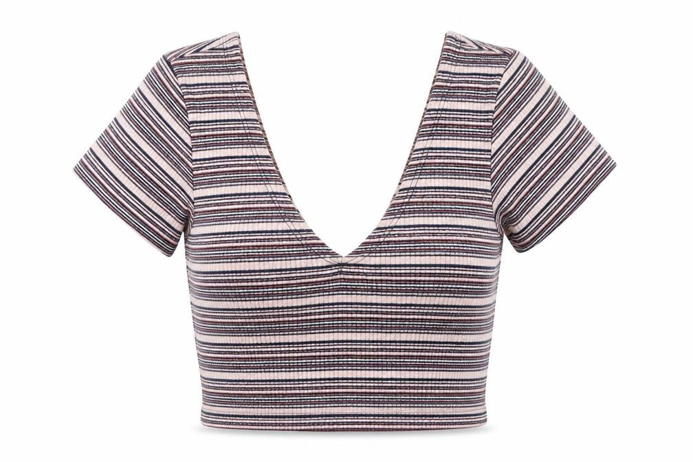 Womens UK Size XS Pull&Bear Multicoloured Cropped Tank