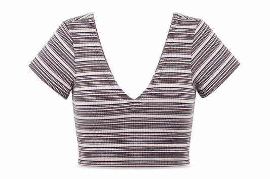 Womens UK Size XS Pull&Bear Multicoloured Cropped Tank