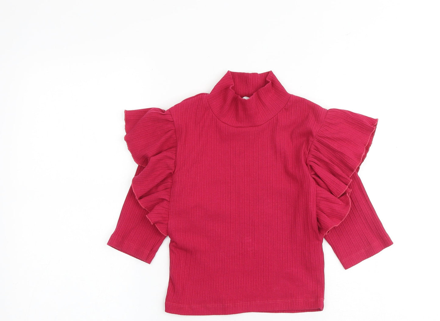 Womens UK Size S Zara Pink Cropped Blouse