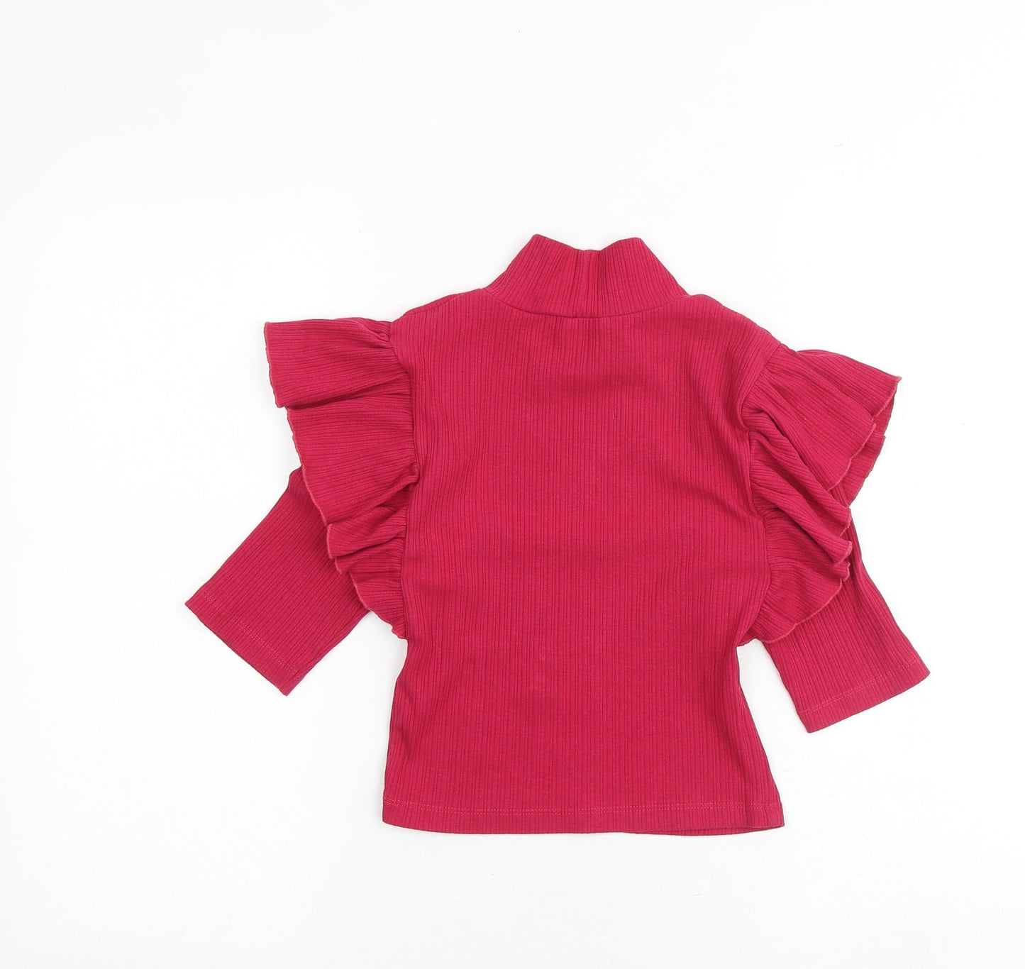 Womens UK Size S Zara Pink Cropped Blouse