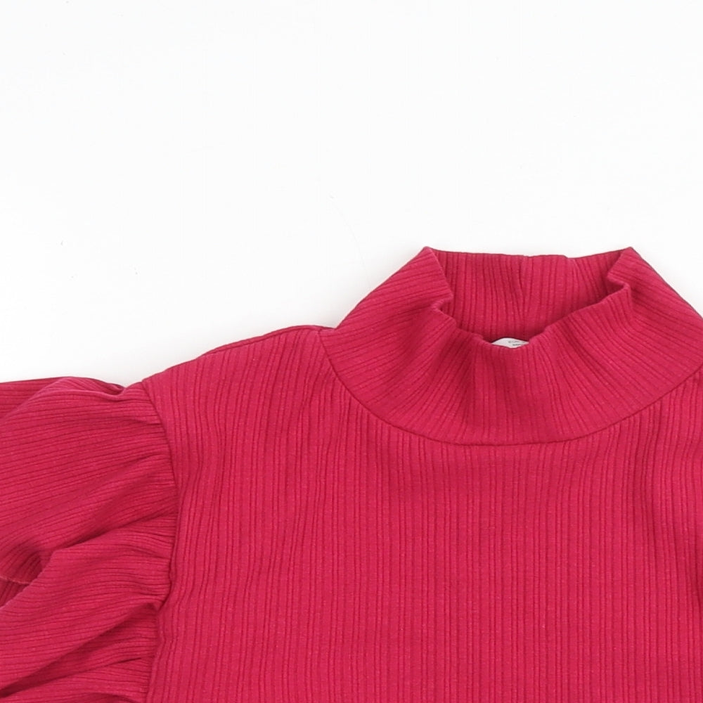 Womens UK Size S Zara Pink Cropped Blouse