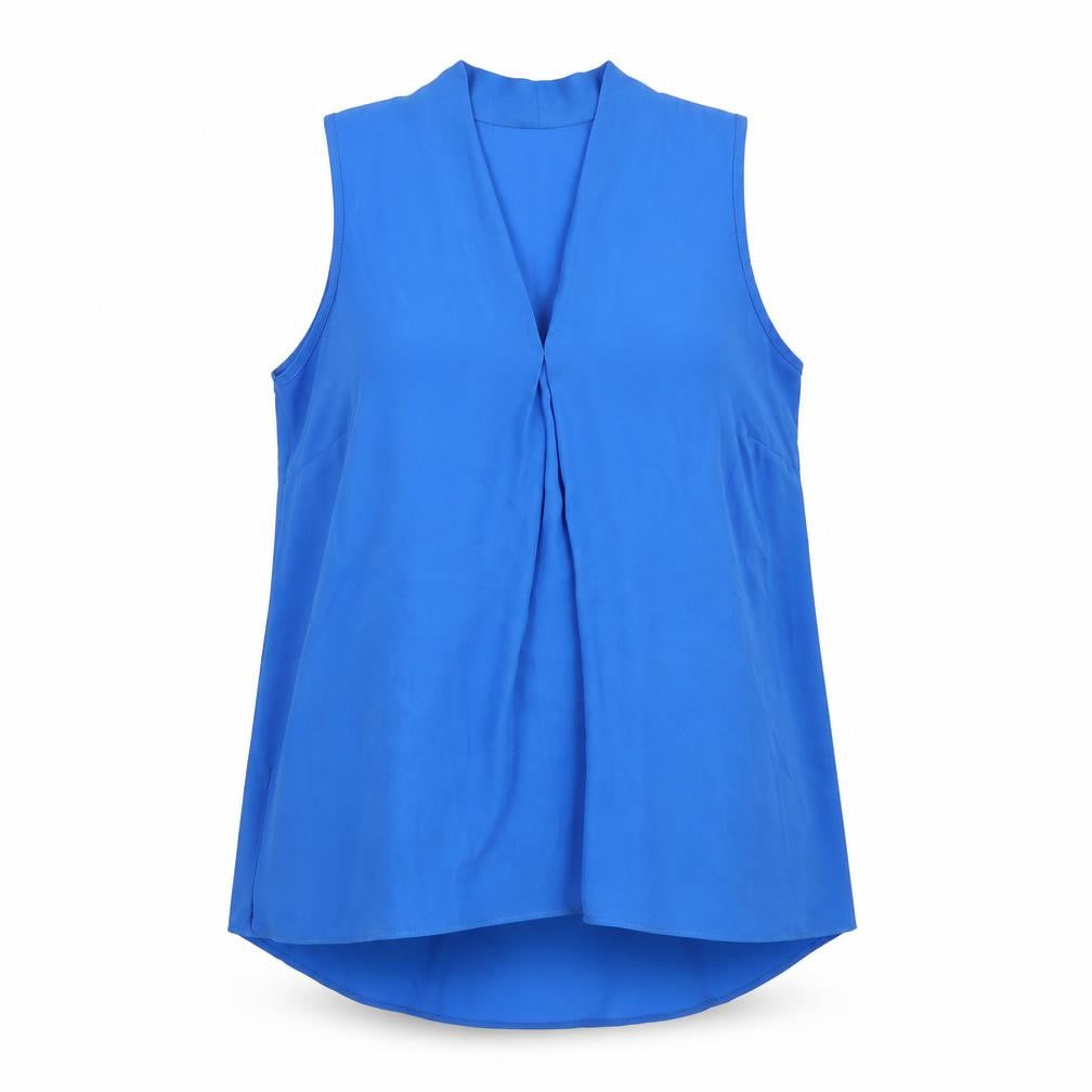 Womens UK Size 10 Roman Blue Basic Tank