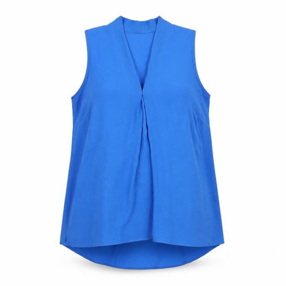 Womens UK Size 10 Roman Blue Basic Tank