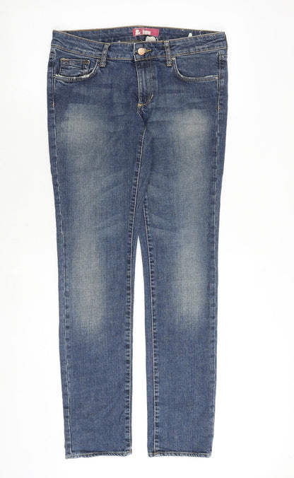 Womens UK Size 30 in H&M Regular Fit Skinny Blue Jeans