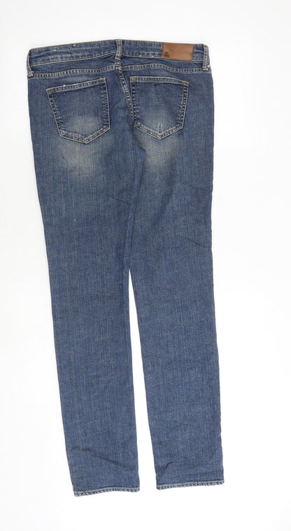 Womens UK Size 30 in H&M Regular Fit Skinny Blue Jeans