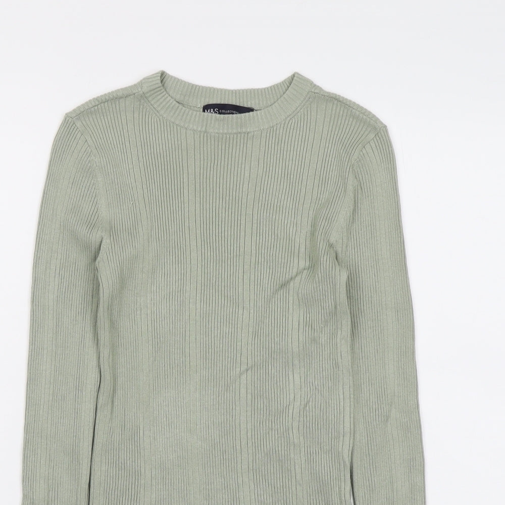 Womens UK Size 8 Marks and Spencer Green Pullover Jumper