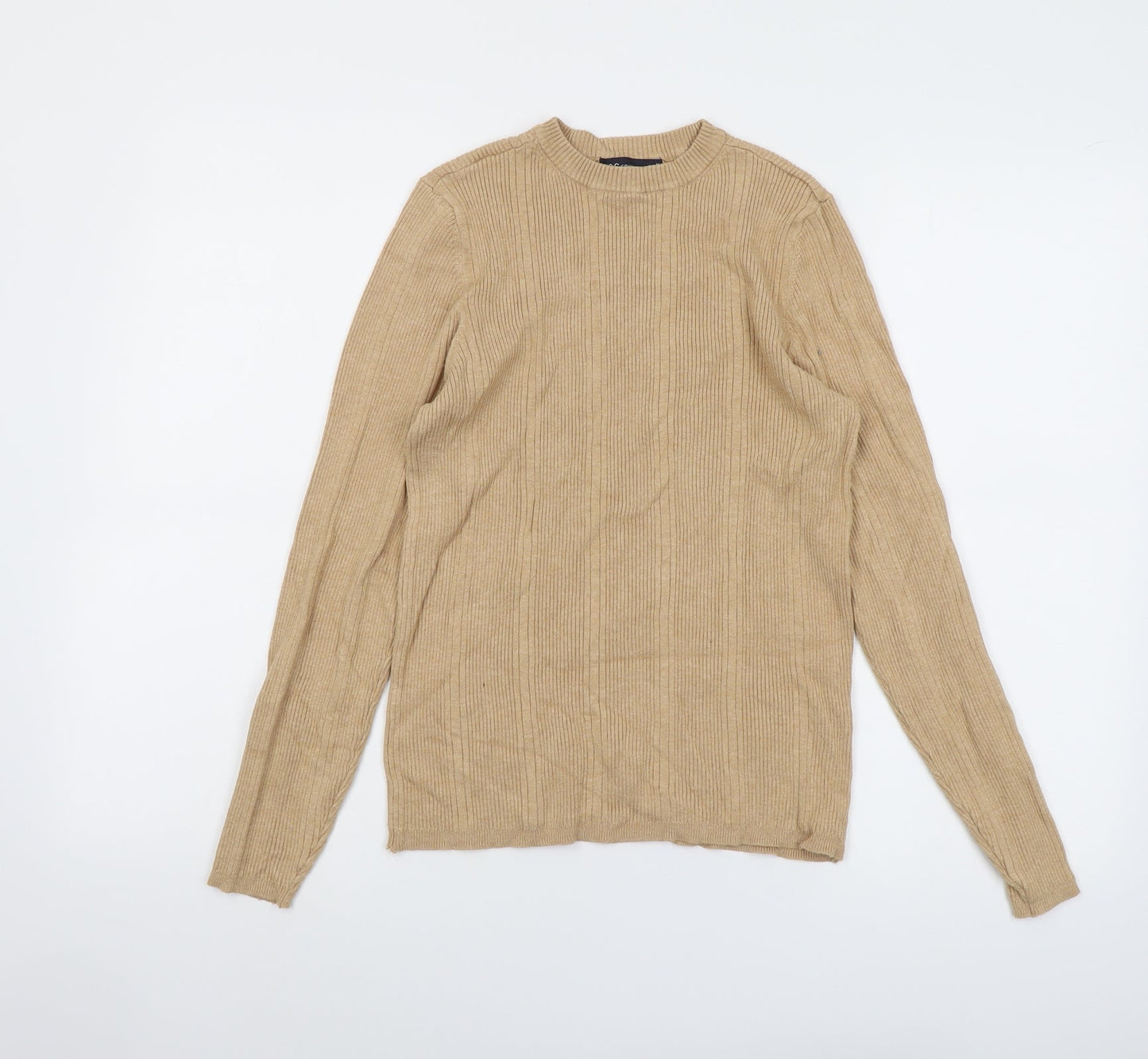 Womens UK Size M Marks and Spencer Beige Pullover Jumper