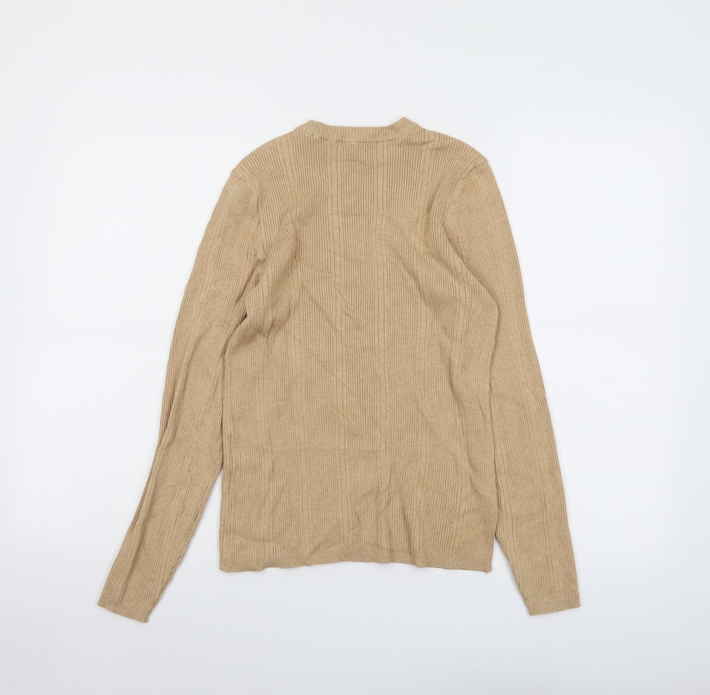Womens UK Size M Marks and Spencer Beige Pullover Jumper