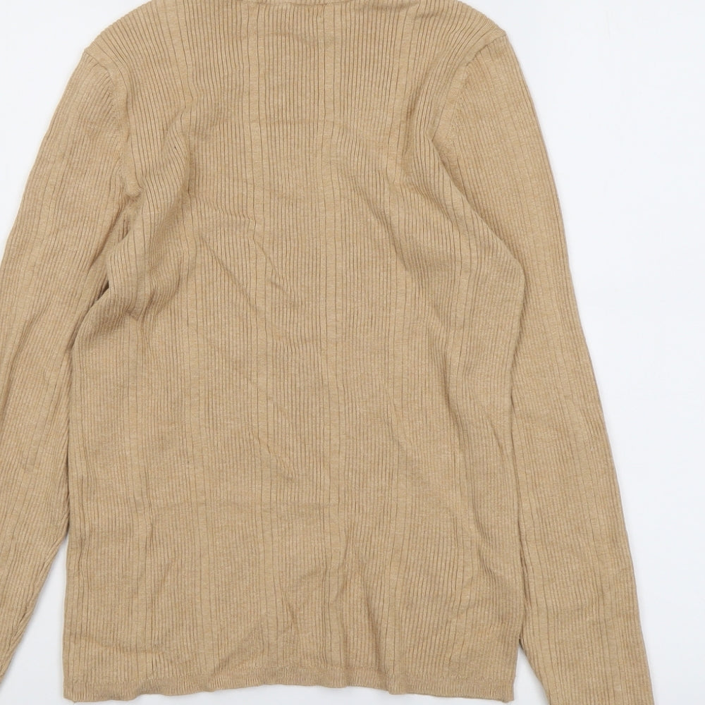 Womens UK Size M Marks and Spencer Beige Pullover Jumper