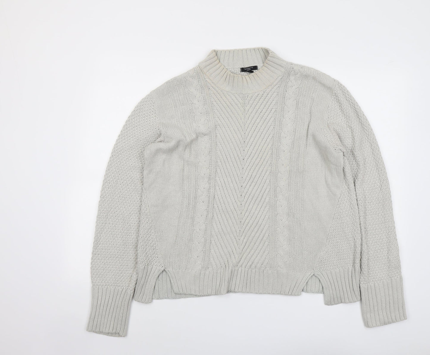 Womens UK Size L Therapy Grey Pullover Jumper