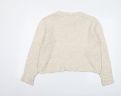 Womens UK Size M RESERVED Beige Pullover Jumper