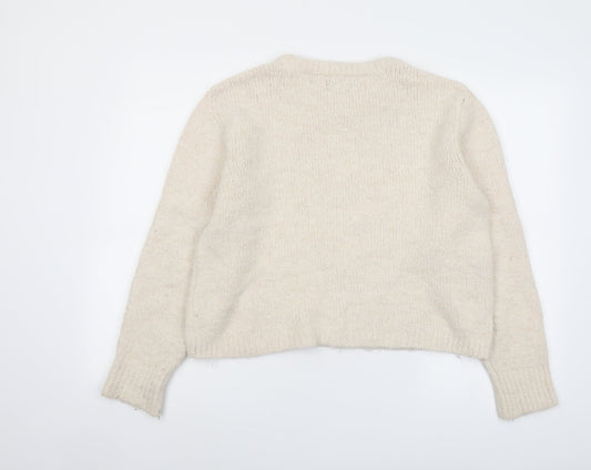 Womens UK Size M RESERVED Beige Pullover Jumper