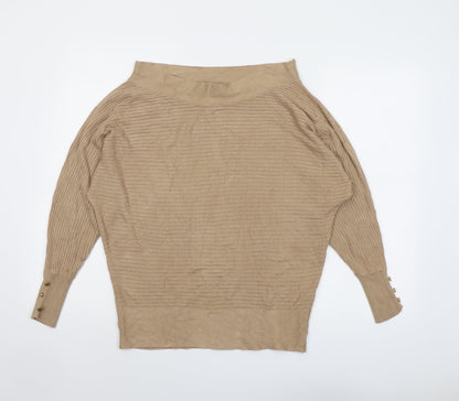 Womens UK Size 12 Lipsy Beige Pullover Jumper