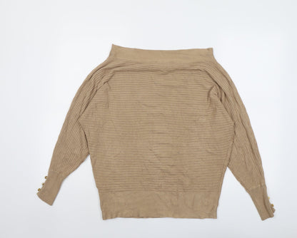 Womens UK Size 12 Lipsy Beige Pullover Jumper