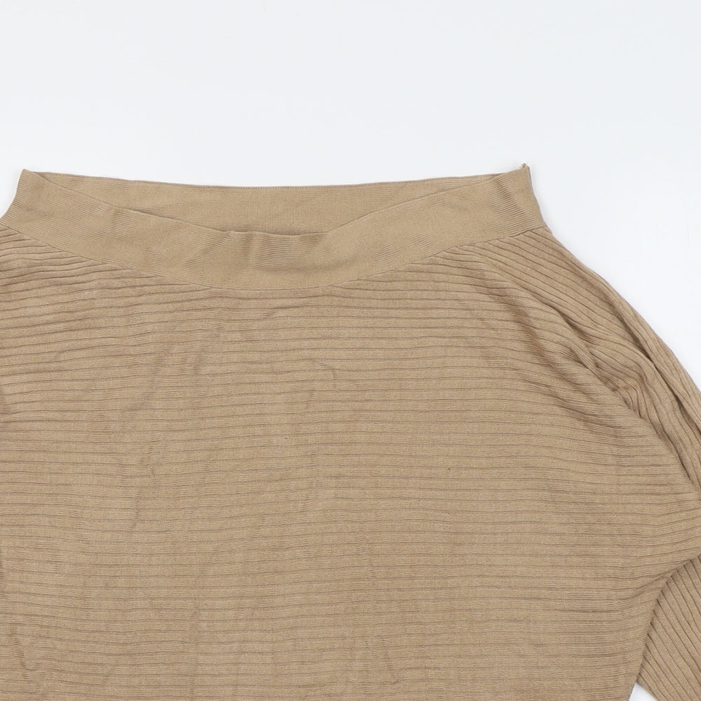 Womens UK Size 12 Lipsy Beige Pullover Jumper