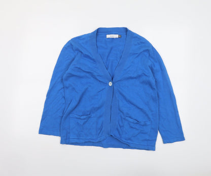 Womens UK Size XS Adini Blue Cardigan Jumper