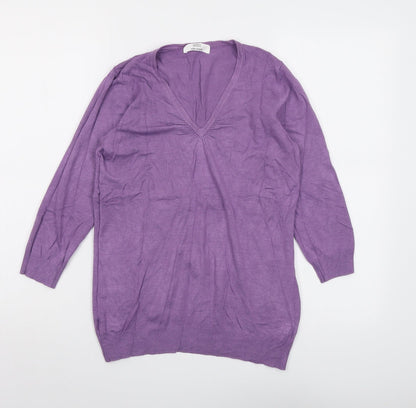 Womens UK Size 10 Marks and Spencer Purple Pullover Jumper